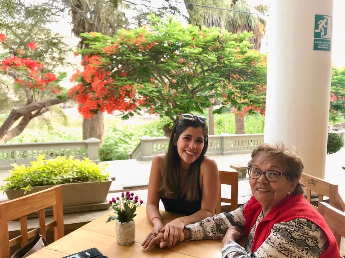 Carla with her grandmother
